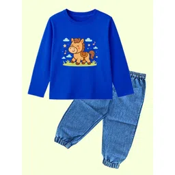 BAESD Unisex Kids Printed T-shirt with Trousers-picture-37