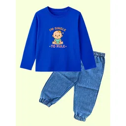 BAESD Unisex Kids Printed T-shirt with Trousers-picture-39