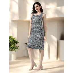 BAESD Women Abstract Printed Bodycon Dress-picture-33