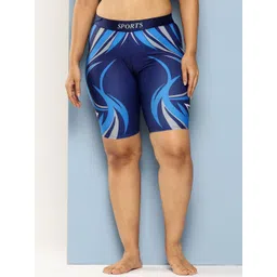 BAESD Women Abstract Printed Mid-Rise Shorts-picture-37