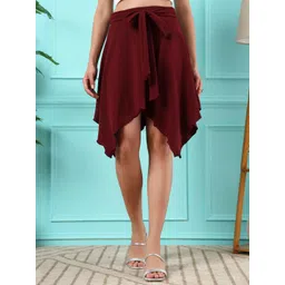 BAESD Women Cotton Blend Self Design Wrap Skirts-picture-21