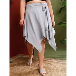 BAESD Women Cotton Blend Self Design Wrap Skirts-picture-24