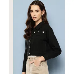 BAESD Women Crop Denim Jacket image 4