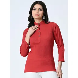 BAESD Women Dyed Patchwork Crepe Pathani Kurta-picture-27