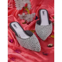 BAESD Women Embellished Ethnic Mules Flats-picture-29