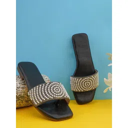 BAESD Women Embellished Party Open Toe Flats-picture-34