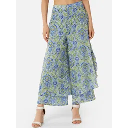 BAESD Women Ethnic Motifs Printed Flared Palazzos-image-39