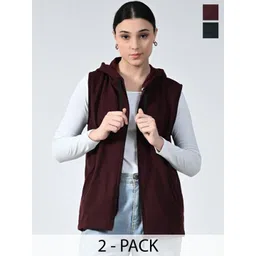 BAESD Women Fleece Lightweight Open Front Jacket-picture-15