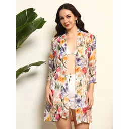 BAESD Women Floral Printed Longline Shrug-picture-35