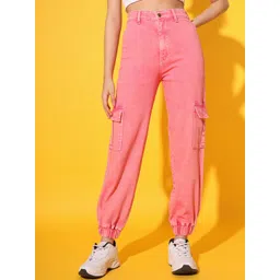 BAESD Women High-Rise Clean Look Stretchable Jogger Jeans-image-23