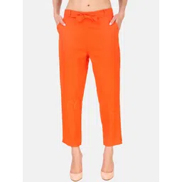 BAESD Women High Rise Cotton Cigarette Trousers-picture-20