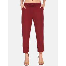 BAESD Women High Rise Cropped Trousers-picture-17