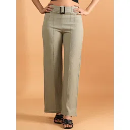 BAESD Women High-Rise Easy Wash Trousers-image-17