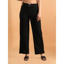 BAESD Women High-Rise Easy Wash Trousers-picture-37