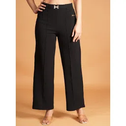 BAESD Women High-Rise Easy Wash Trousers-image-19