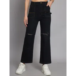 BAESD Women High-Rise Flared Slash Knee Stretchable Jeans-picture-34