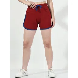 BAESD Women High-Rise Slim Fit Cotton Shorts-image-3