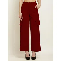 BAESD Women Non Iron Relaxed High-Rise Organic Cotton Cargos-picture-24