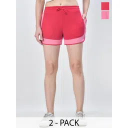 BAESD Women Pack Of 2 High-Rise Hot Pants Shorts-picture-12