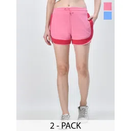 BAESD Women Pack Of 2 High-Rise Hot Pants Shorts-picture-31