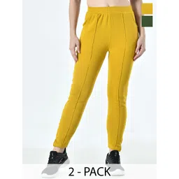 BAESD Women Pack Of 2 Relaxed Slim Fit High-Rise Trousers-picture-18