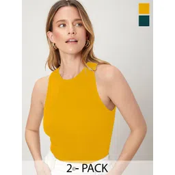 BAESD Women Pack Of 2 Ribbed Tank Crop Top-picture-41