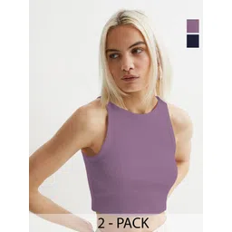 BAESD Women Pack Of 2 Ribbed Tank Crop Top-picture-34