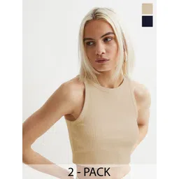 BAESD Women Pack of 2 Ribbed Tank Crop Top-picture-27