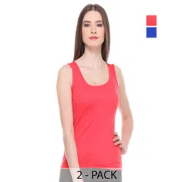 BAESD Women Pack Of 2 Round Neck Cotton Tank Top-picture-29