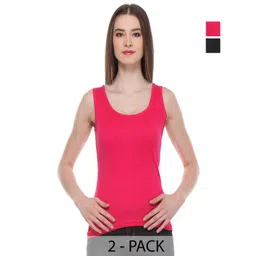 BAESD Women Pack Of 2 Scoop Neck Sleeveless Cotton Tank Top-picture-35