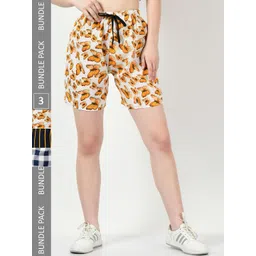 BAESD Women Pack Of 3 Printed High-Rise Shorts-picture-32
