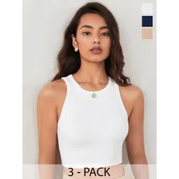 BAESD Women Pack of 3 Ribbed Tank Crop Top-picture-19