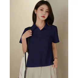 BAESD Women Polo Collar T-shirt-picture-26