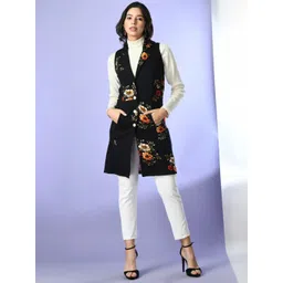 BAESD Women Printed Longline Button Shrug-picture-32