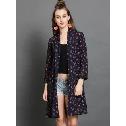 BAESD Women Printed Longline Open Front Shrug-picture-41