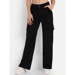 BAESD Women Relaxed High-Rise Non Iron Organic Cotton Cargo Trousers-picture-11