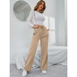 BAESD Women Relaxed High-Rise Non Iron Organic Cotton Parallel Trousers-picture-18