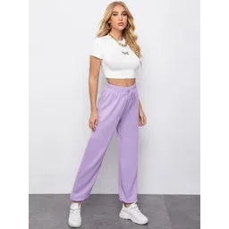 BAESD Women Relaxed High-Rise Non Iron Organic Cotton Regular Trousers image 5