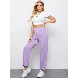 BAESD Women Relaxed High-Rise Non Iron Organic Cotton Regular Trousers image 3