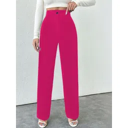 BAESD Women Relaxed Straight Leg High-Rise Non Iron Trousers-picture-14