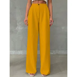 BAESD Women Relaxed Straight Leg High-Rise Pleated Trousers-picture-35