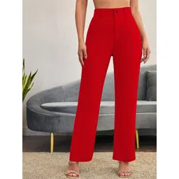 BAESD Women Relaxed Straight Leg High-Rise Trousers-picture-26