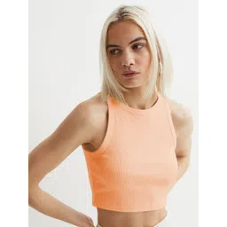 BAESD Women Round Neck Stretchable Fit Tank Crop Top-picture-32
