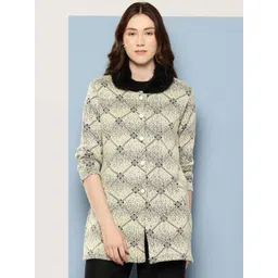 BAESD Women Self Design Woollen Cardigan-picture-37