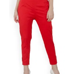 BAESD Women Slim Fit Mid Rise Cotton Trouser-picture-13