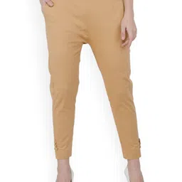 BAESD Women Slim Fit Mid Rise Cotton Trouser-picture-14