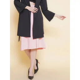 BAESD Women Solid A-Line Midi Skirts image 1