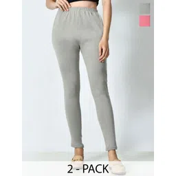 BAESD Women Solid High-Rise Regular Trousers Pack Of 2-picture-19