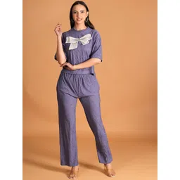 BAESD Women Solid Printed Co-Ord Set-picture-40