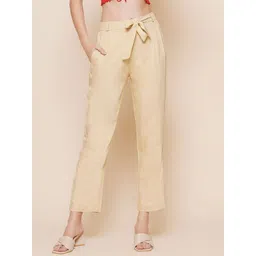 BAESD Women Solid Relaxed High-Rise Trousers-picture-35